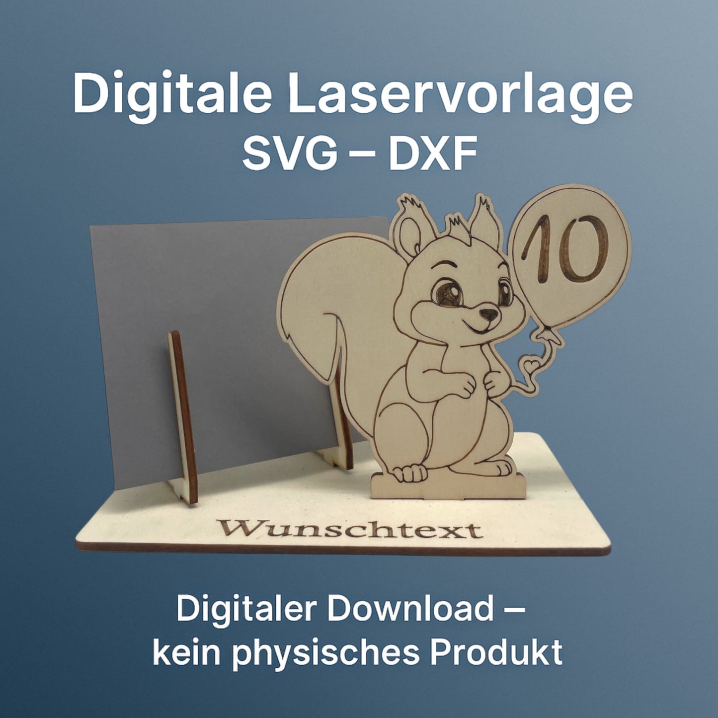 SVG DXF Laserdateien – Eichhörnchen – Vorlage für Laserschneider – Gutscheinverpackung