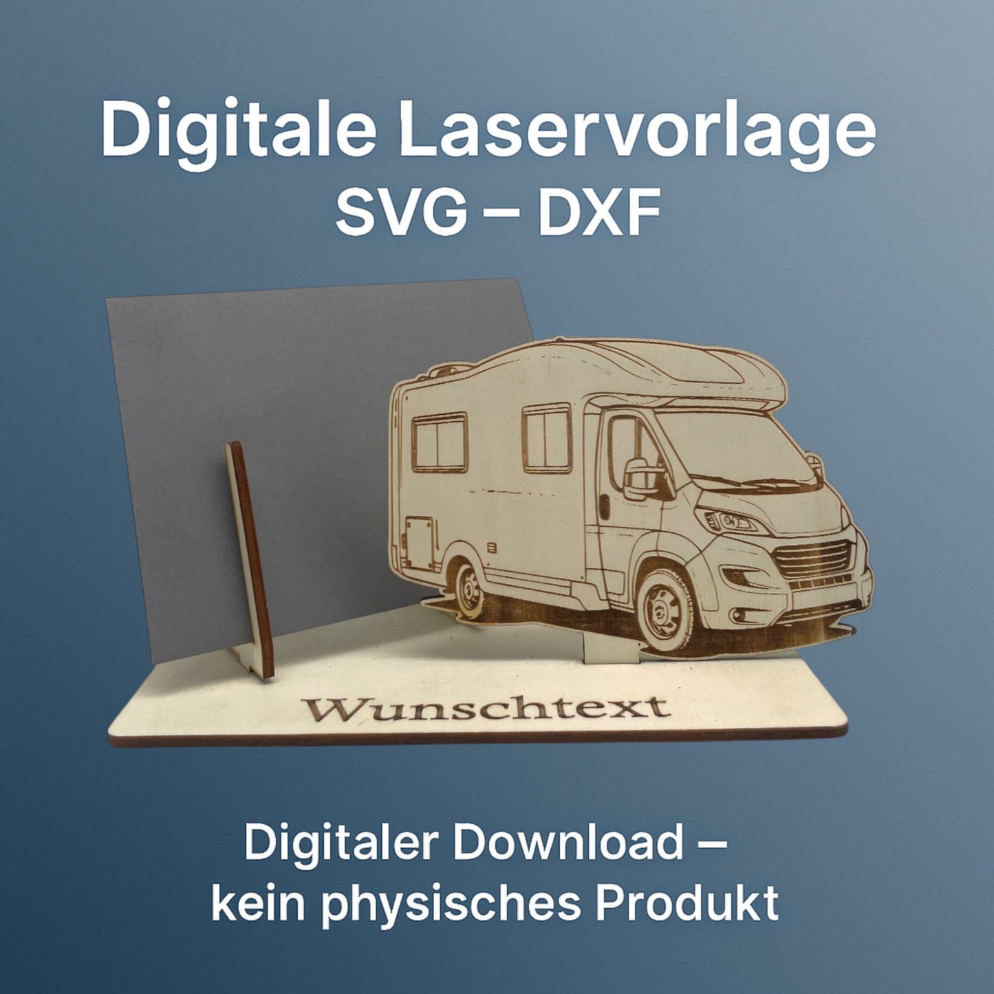 SVG DXF Laserdateien – Wohnmobil – Vorlage für Laserschneider – Gutscheinverpackung