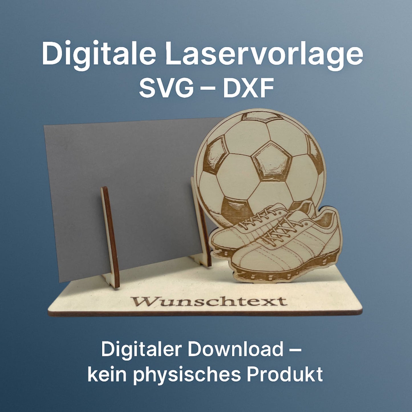 SVG DXF Laserdateien – Fußball – Vorlage für Laserschneider – Gutscheinverpackung