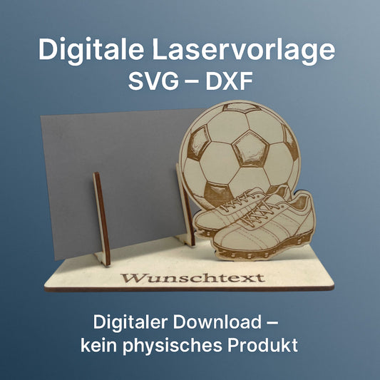 SVG DXF Laserdateien – Fußball – Vorlage für Laserschneider – Gutscheinverpackung