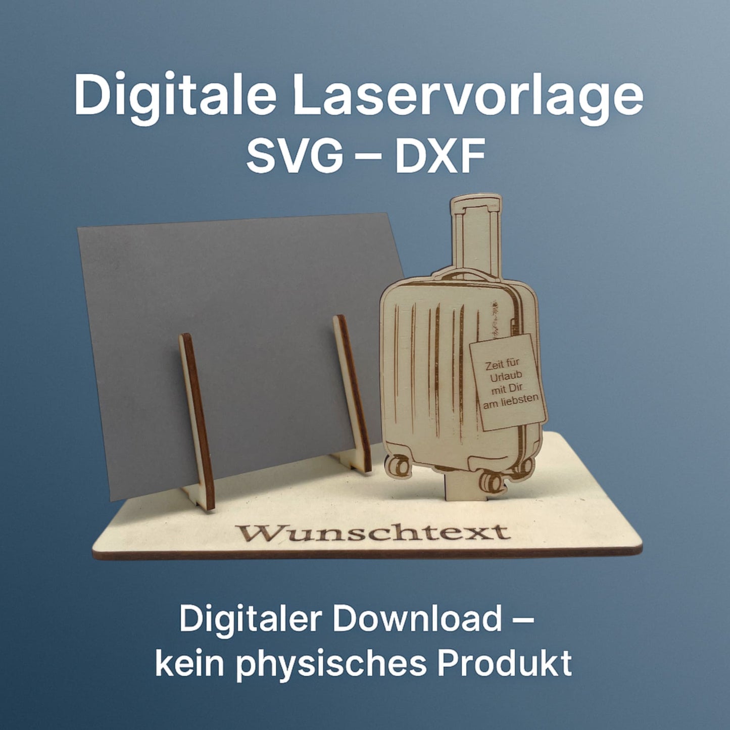SVG DXF Laserdateien – Koffer – Vorlage für Laserschneider – Gutscheinverpackung